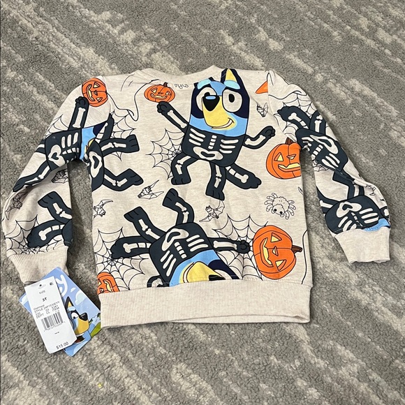 Bluey Kids Halloween Sweatshirt - Cream - Picture 3 of 3